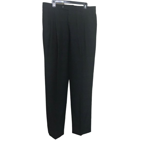 Harry Amies London Savile Row VTG Black Plaid Suit Size 42 Notch Collar 2 Button - Picture 7 of 11